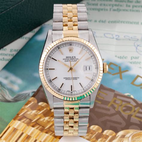 rolex oyster perpetual datejust 1995|rolex datejust 16233 white dial.